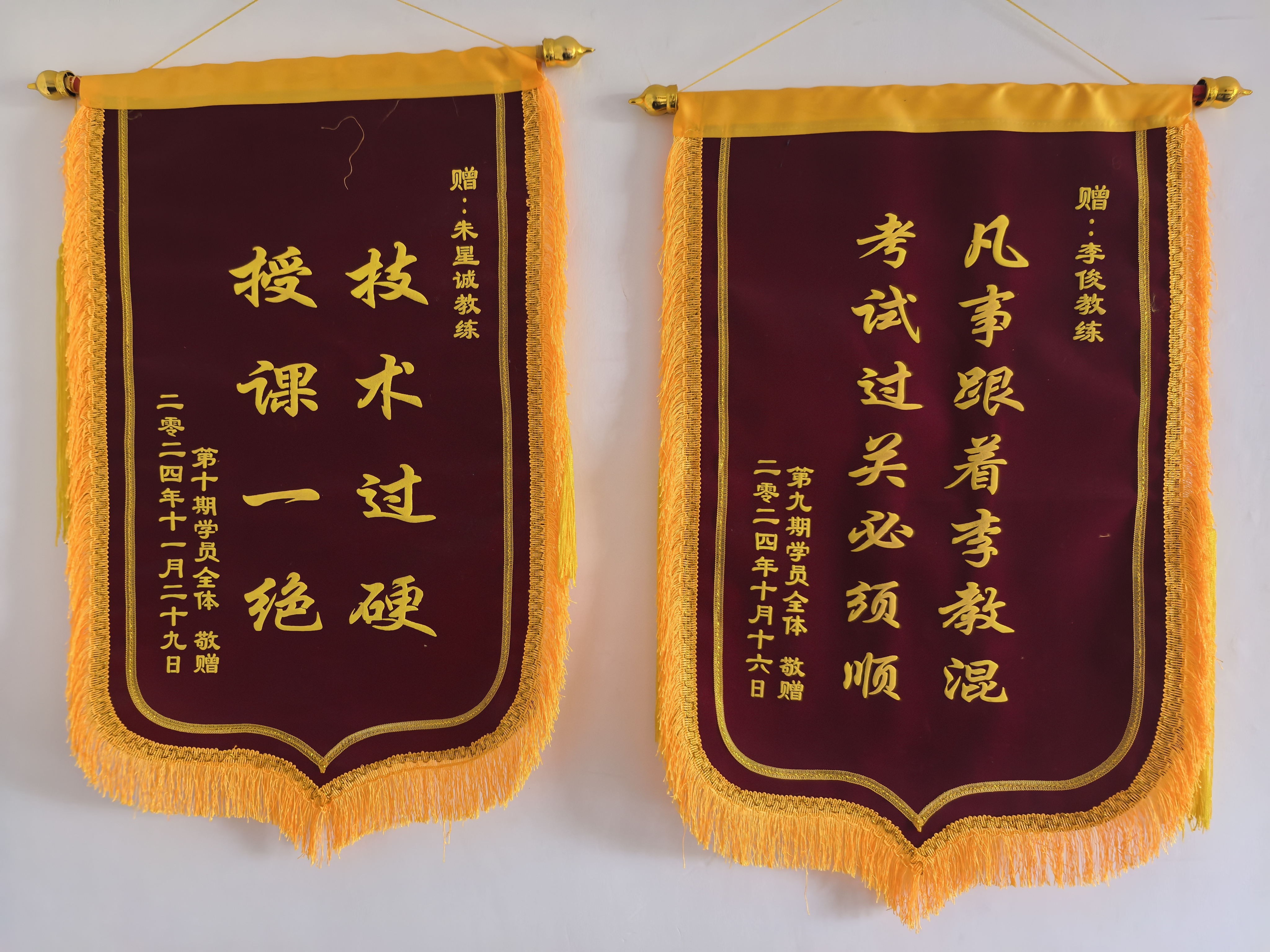 优秀教练锦旗